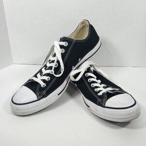 Converse All Star Black Low Top Shoes Sz 10 Men's, 12 Women's